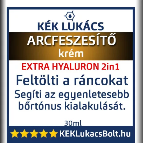 Kék Lukács Prémium Arcfeszesítő csomagajánlatunk (Arcfeszesítő nappali, At Beauty Éjszakai és Szemránc gél)