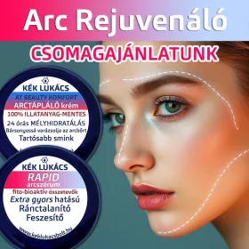  Kék Lukács Arc Rejuvenáló csomagajánlatunk (Rapid Arcszérum, Prémium Arctápláló)