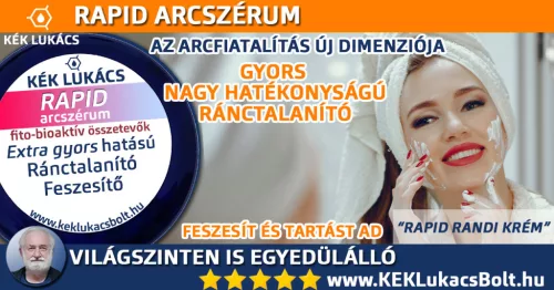 Kék Lukács Arc Rejuvenáló csomagajánlatunk (Rapid Arcszérum, Prémium Arctápláló)