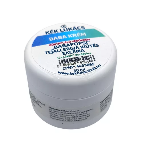 Kék Lukács Baba Krém bőrápoló védőkrém, tejallergia kiütés, ekcéma, nemcsak popsikrém 30ml