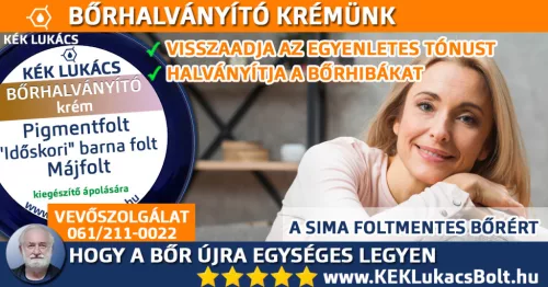 Kék Lukács Bőrhalványító krém (pigmentfolt, májfolt, időskori barnafoltok) 30ml új modern csomagolásban