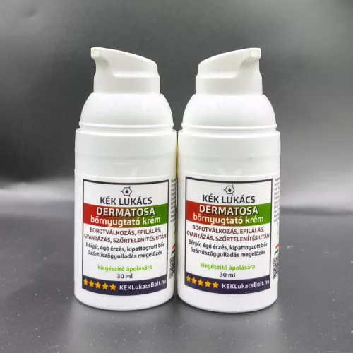 Kék Lukács Dermatosa borotválkozás, szőrtelenítés utáni frissítő krém (kipattogzott bőr, szőrtüszőgyulladás) 30ml