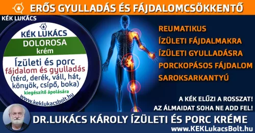 Kék Lukács Ízület és Porc (térd, váll, csípő, hát, derék) Dolorosa krém 50ml