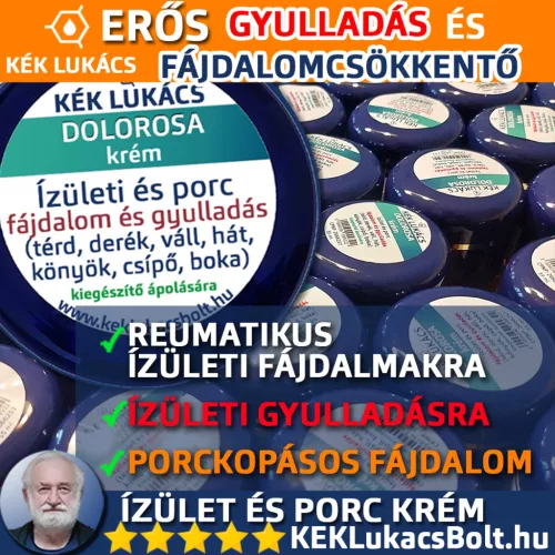 Kék Lukács Ízület és Porc (térd, váll, csípő, hát, derék) Dolorosa krém 50ml