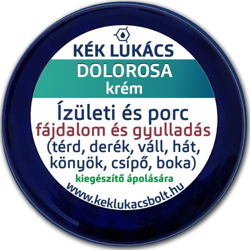 Kék Lukács Ízület és Porc (térd, váll, csípő, hát, derék) Dolorosa krém 30ml