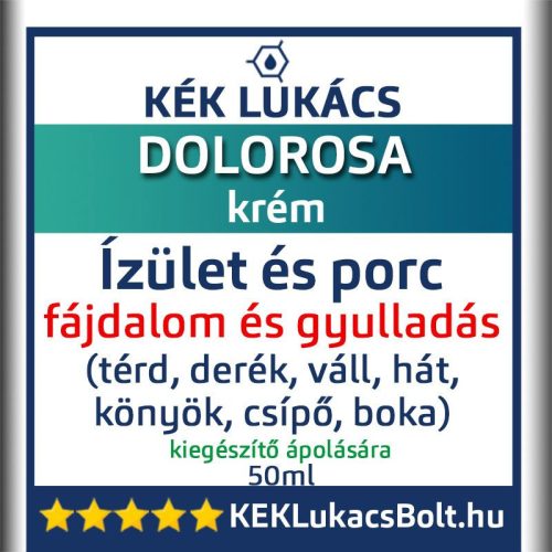Kék Lukács Ízület és Porc (térd, váll, csípő, hát, derék) Dolorosa krém 50ml