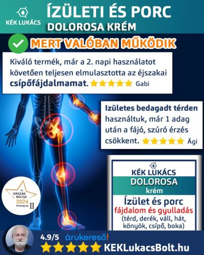 Kék Lukács Ízület és Porc (térd, váll, csípő, hát, derék) Dolorosa krém 50ml