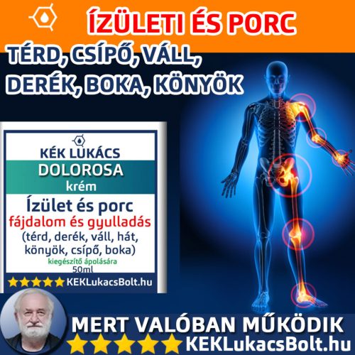 Kék Lukács Ízület és Porc (térd, váll, csípő, hát, derék) Dolorosa krém 50ml