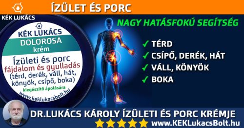Kék Lukács Ízület és Porc (térd, váll, csípő, hát, derék) Dolorosa krém 50ml