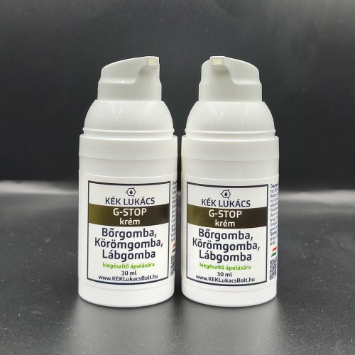 Kék Lukács G-STOP krém lábgomba, a körömgomba és a bőrgomba. Természetes összetevőivel támogatja az egészséges körmöket. Megújult csomagolásban.