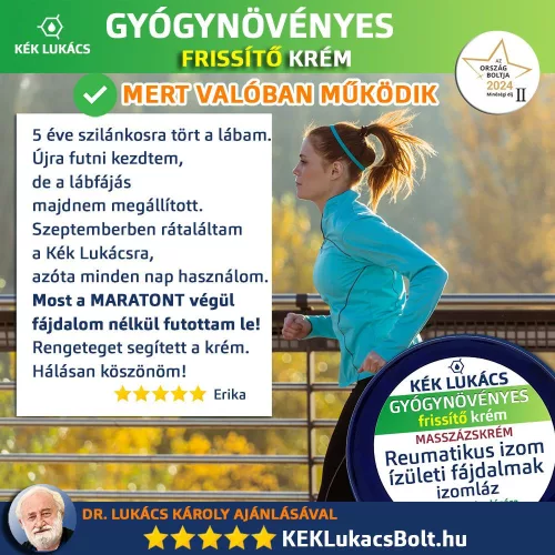 Kék Lukács Gyógynövényes frissítő krém (reumatikus izom és ízületi fájdalmak) 100ml