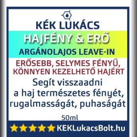   Kék Lukács Hajfény & Erő Argánolajos Leave-in hajápoló krém 50ml