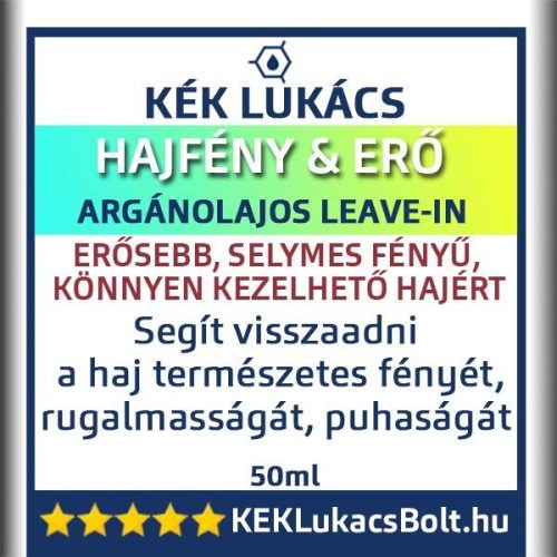 Kék Lukács Hajfény & Erő Argánolajos Leave-in hajápoló krém 50ml