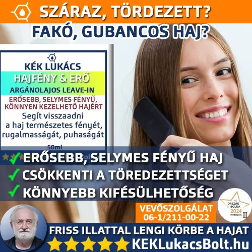 Kék Lukács Hajfény & Erő Argánolajos Leave-in hajápoló krém 50ml