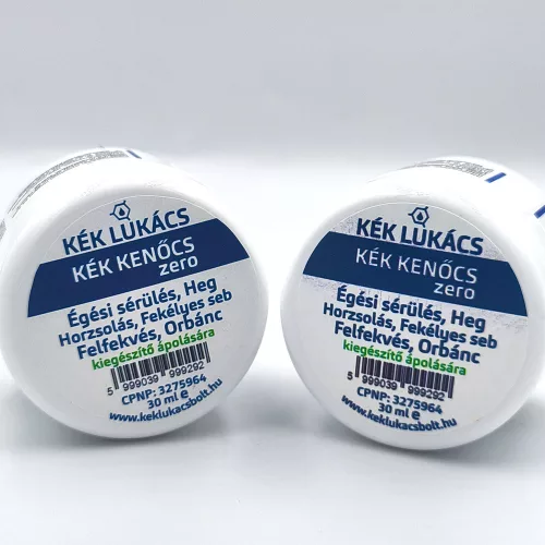Kék Lukács Kék Kenőcs ZERO 2 darabos csomagajánlatunk új tégelyben (felfekvés, fekélyes seb, égési sérülés) eredeti, hitelesített 2x30ml