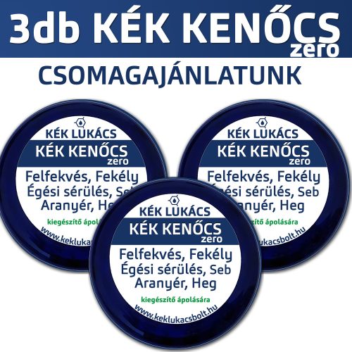 Kék Lukács Kék Kenőcs ZERO 3 darabos csomagajánlatunk (felfekvés, fekély, égési sérülés) eredeti, hitelesített 90ml