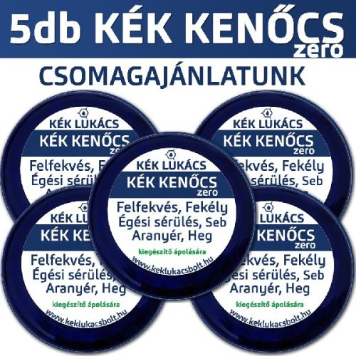 Kék Lukács Kék Kenőcs ZERO 5 darabos csomagajánlatunk (felfekvés, fekély, égési sérülés) eredeti, hitelesített 150ml