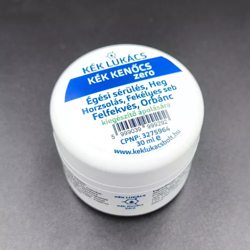 Kék Lukács Kék Kenőcs ZERO új tégelyben (felfekvés, fekélyes seb, égési sérülés) eredeti, hitelesített 30ml