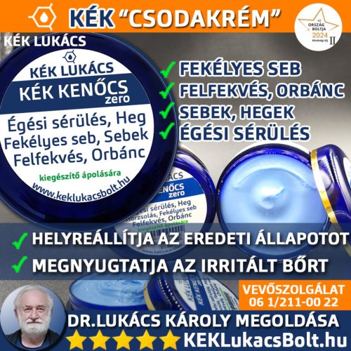 Kék Lukács Kék Kenőcs ZERO (felfekvés, fekély, égési sérülés) eredeti, hitelesített 30ml