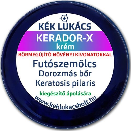 Kék Lukács Kerador-X krém (futó szemölcs, dorozmás bőr, keratosis pilaris)
