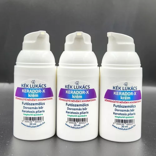 Kék Lukács Kerador-X krém (futó szemölcs, talpiszemölcs, dorozmás bőr, keratosis pilaris)