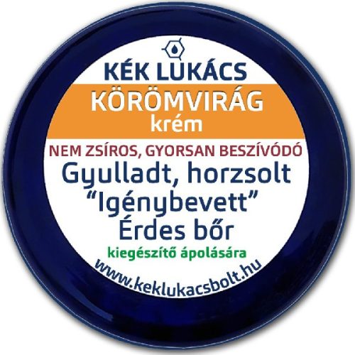 Kék Lukács Körömvirág bőrnyugtató krém (Igénybevett érdes, gyulladt bőr) 100ml