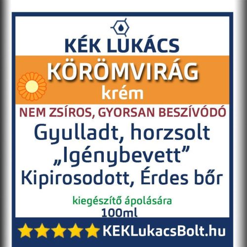 Kék Lukács Körömvirág bőrnyugtató krém (Igénybevett érdes, gyulladt bőr) 100ml