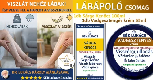 Kék Lukács természetes lábápoló csomag (visszér) 100ml+55ml
