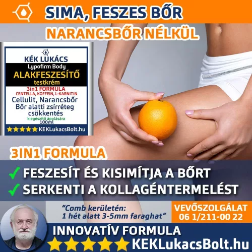 Kék Lukács Alakfeszesítő testkrém (Cellulit, Narancsbőr) Lypofirm Body megújult csomagolásban 100ml