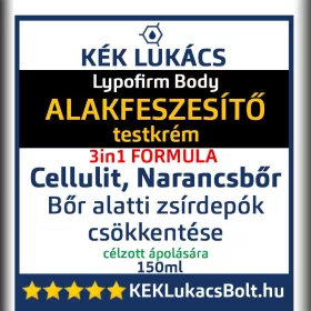 Kék Lukács Alakfeszesítő testkrém (Cellulit, Narancsbőr) Lypofirm Body megújult csomagolásban 150ml