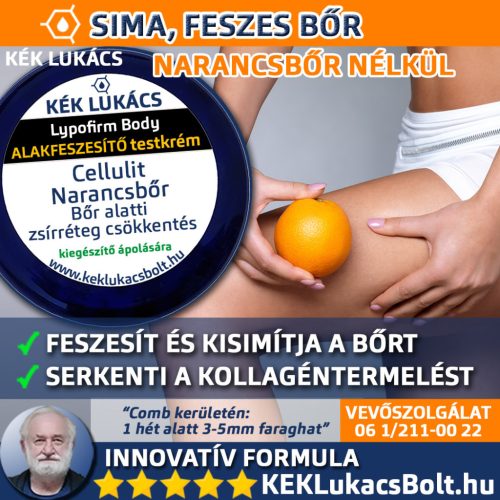 Kék Lukács Alakfeszesítő testkrém (Cellulit, Narancsbőr) Lypofirm Body megújult csomagolásban 50ml