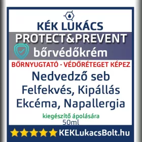 Kék Lukács Protect Prevent bőrvédőkrém sebkörnyék, kipállás, nedvedző seb, ekcémára napallergiára érzékeny bőr -50ml