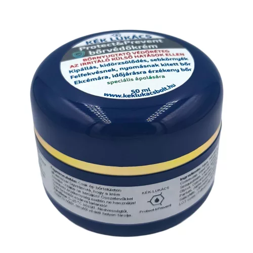 Kék Lukács Protect Prevent bőrvédőkrém sebkörnyék, kipállás, nedvedző seb, ekcémára napallergiára érzékeny bőr -50ml