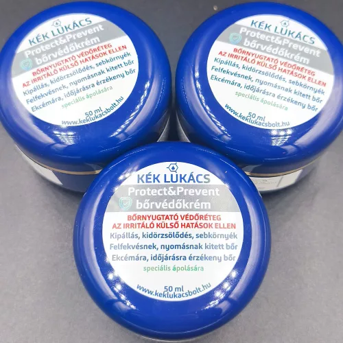 Kék Lukács Protect Prevent bőrvédőkrém sebkörnyék, kipállás, nedvedző seb, ekcémára napallergiára érzékeny bőr -50ml