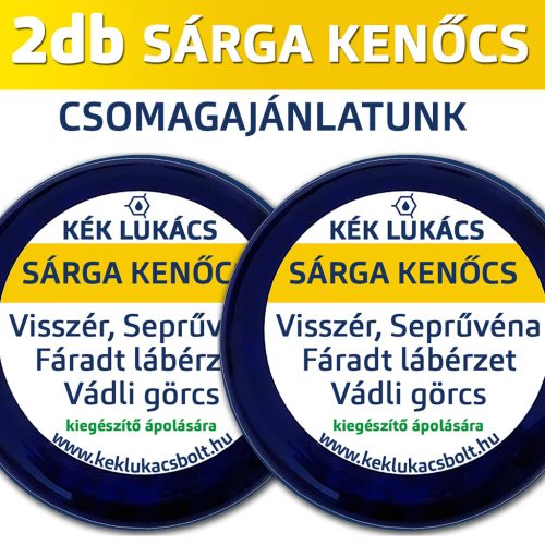 Kék Lukács Sárga Kenőcs 2db (visszér, seprűvéna) lábápoló csomagajánlatunk 200ml