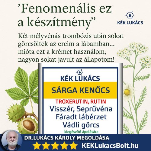 Kék Lukács Sárga Kenőcs (visszerek, seprűvéna) 150ml