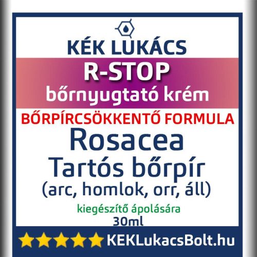 Kék Lukács R-Stop (rosacea, tartós bőrpír) - Rozacetin krém 30ml