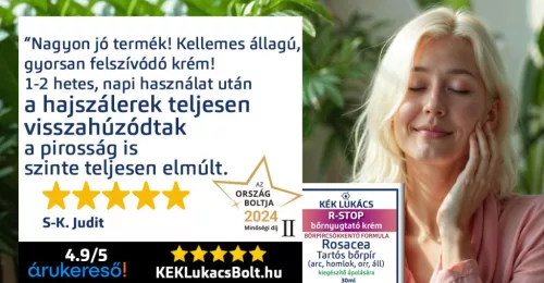 Kék Lukács R-Stop Bőrnyugtató krém - Rosacea, tartós bőrpír megújult csomagolásban Rozacetin