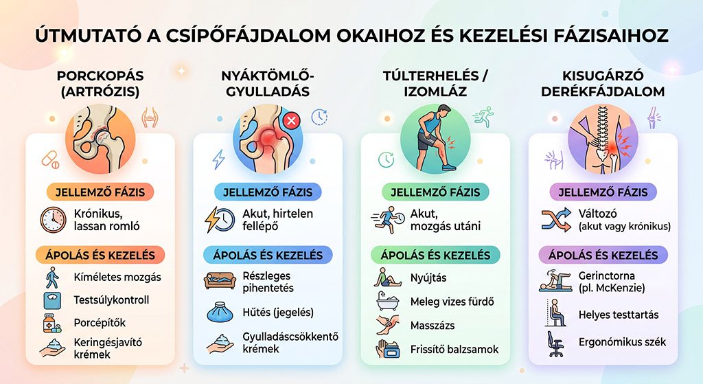 Csípőfájdalom esetén: Útmutató az okokhoz és a kezelési fázisokhoz