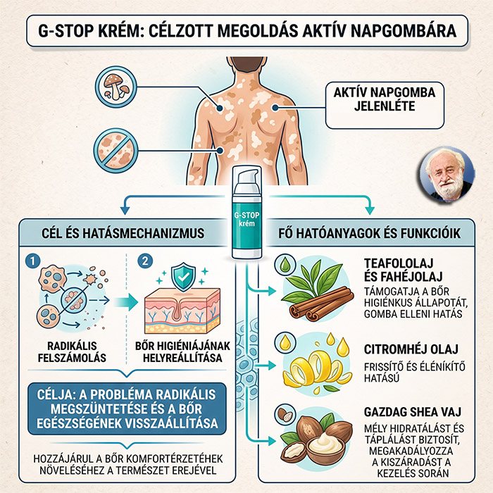 Napgomba: G-STOP krém (Létező, aktív napgomba esetén)