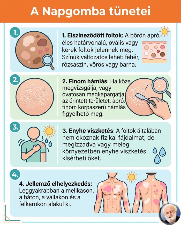 Napgomba tünetei